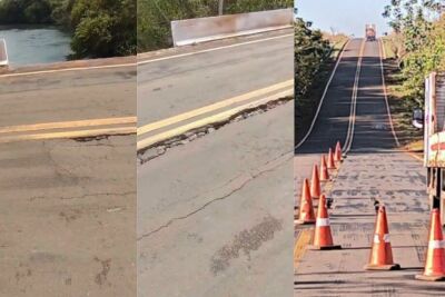 Imagem da notícia Ponte sobre o Rio Sucuriú passa por recuperação emergencial após danos estruturais em Paraíso das Águas
